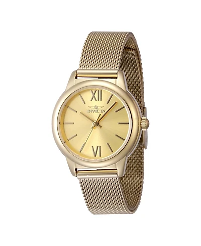 Invicta Women's 48250 Angel Quartz 3 Hand Gold Dial Watch