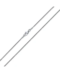 Bling Jewelry Set of 2 Strong Silver Tone Stainless Steel Snake Chain Necklace 24 & 30 Inch