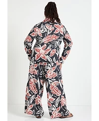 June + Vie Women's Button-Down Blouse