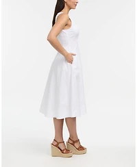 Ellen Tracy Women's Sleeveless Paneled Midi Dress