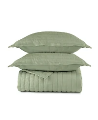 French Linen Channel Stitch Quilt & Sham Set - King/Cal King