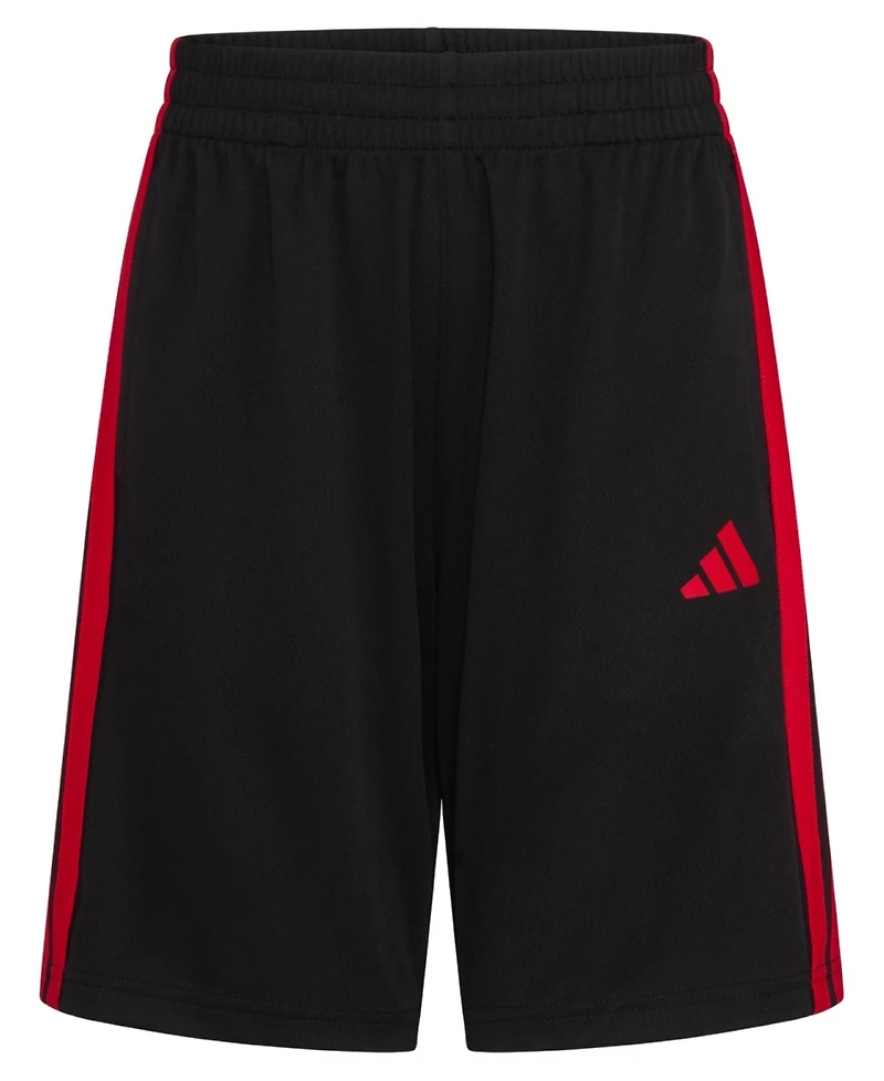 adidas Big Boys Elastic Waistband Essentials 3-Stipe Shorts