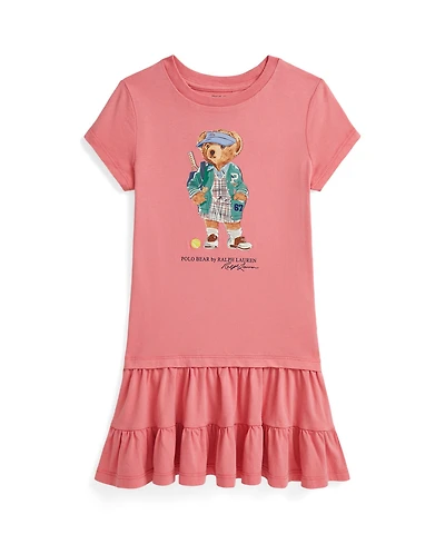 Polo Ralph Lauren Toddler and Little Girls Bear Tiered Jersey Dress