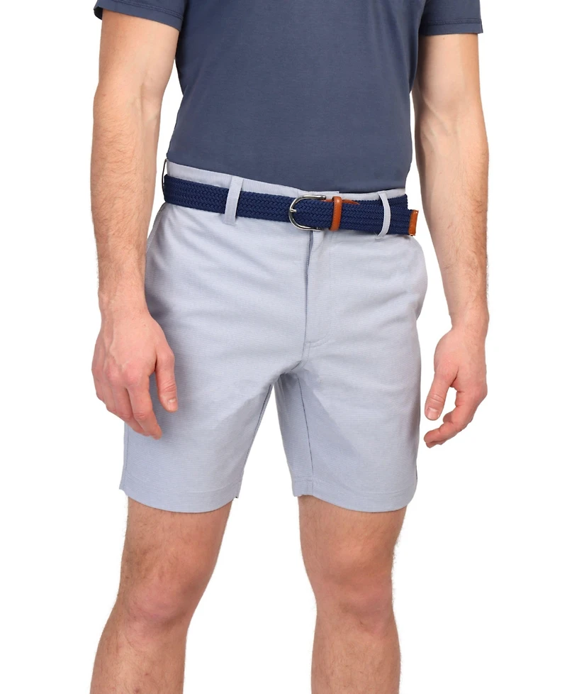 Tailorbyrd Men's Grid Melange Performance Shorts