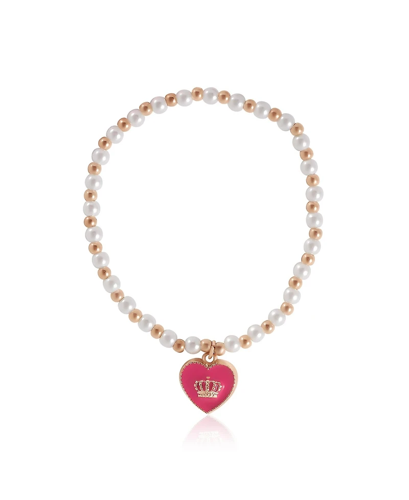 Juicy Couture Kids Beaded Bracelet Set – “Juicy Couture” Letter Beads & Heart Charm