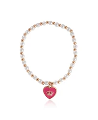 Juicy Couture Kids Beaded Bracelet Set – “Juicy Couture” Letter Beads & Heart Charm