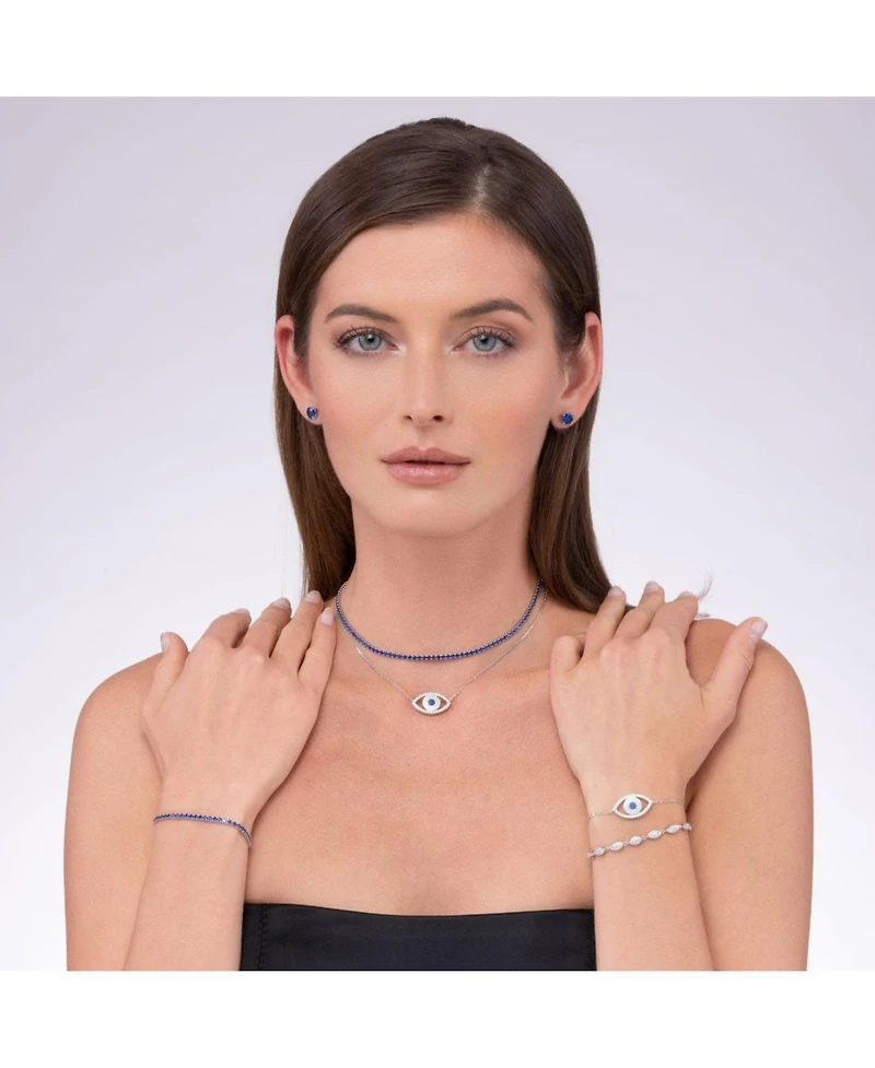 Anna Zuckerman Rock Star 2 Carat Cz Crystalline Studs Multi Color Gem