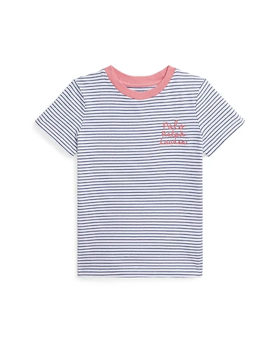 Polo Ralph Lauren Toddler and Little Girls Striped Logo Jersey T-Shirt