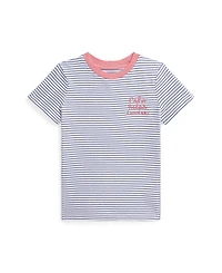 Polo Ralph Lauren Toddler and Little Girls Striped Logo Jersey T-Shirt