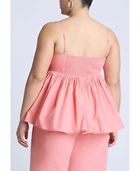 Eloquii Women's Peplum Cami Top