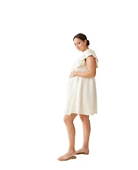 Ingrid + Isabel Maternity Ingrid + Isabel Materniy Madeline Flutter Sleeve Dress Buttermilk Xl