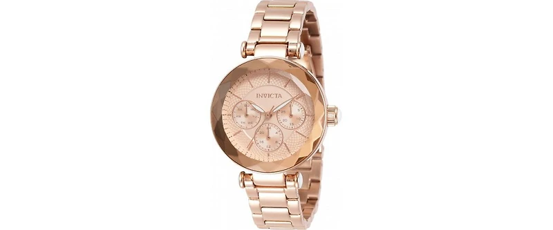 Invicta Women's 31272 Angel Quartz Chronograph Rose Gold Dial Watch