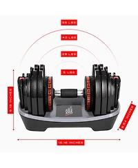 Nonzero Gravity PowerDyne Adjustable Dumbbell Weights (Coal 55lb (Single))