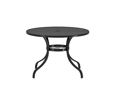 Casainc Round 39.76'' Outdoor Restaurant Steel Table