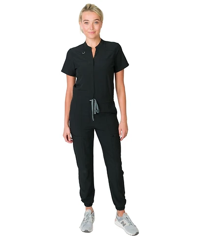 Medgear Women's Scrubs Jumpsuit with 8 Pockets