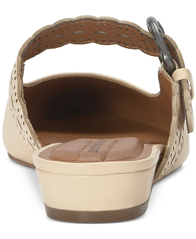 Lucky Brand Women's Nicona Eyelet Buckle Mule Flats