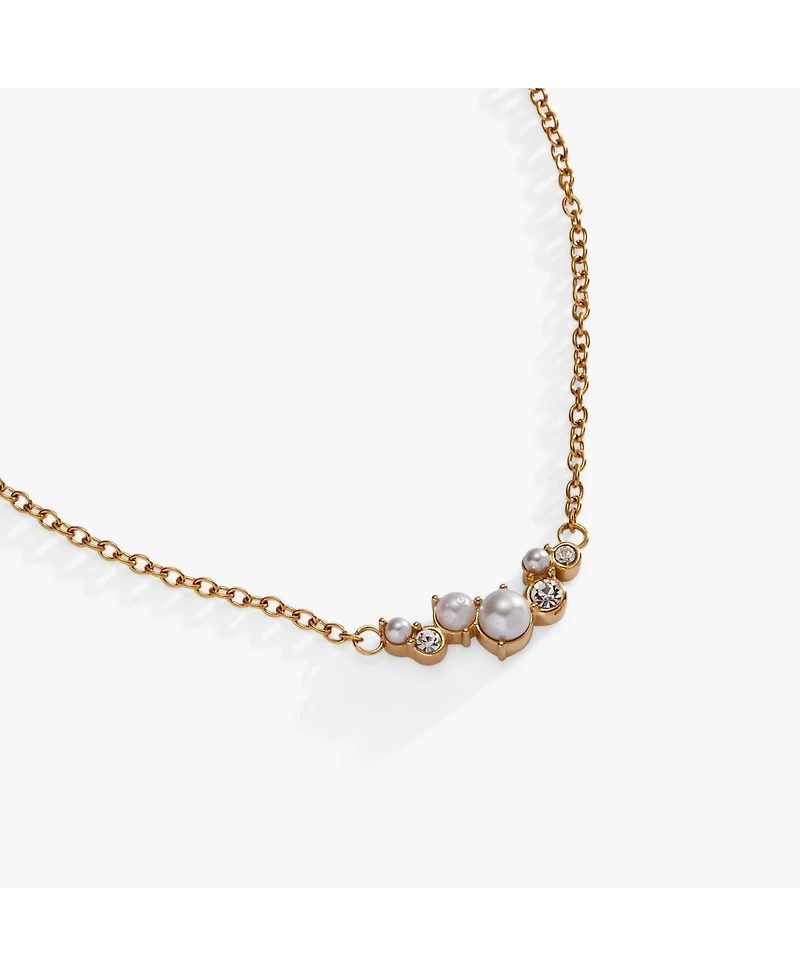 Pearl Crystal Pendant Necklace Necklace