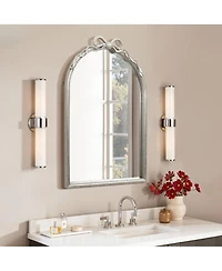 LuxenHome Ribbon Resin Frame Arch Rectangle Accent Wall Mirror