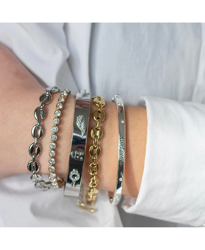 Have Faith Mantra Bangle Bracelet