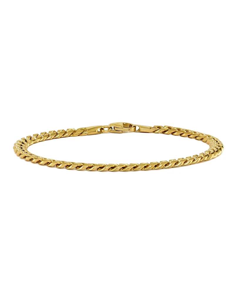 Vincero Men's Curb Chain – 5mm Gold Plated Bracelet, 8.2"