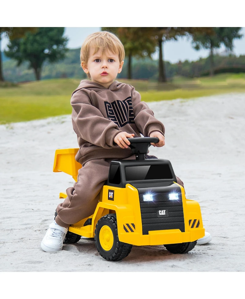 6V Electric Licensed Caterpillar Construction Vehicle with One-Button Start