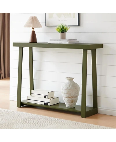 Kings Brand Furniture Emma Narrow Console Table with Lower Shelf Perfect for Sofa Table, Entryway Hallway, Living Room