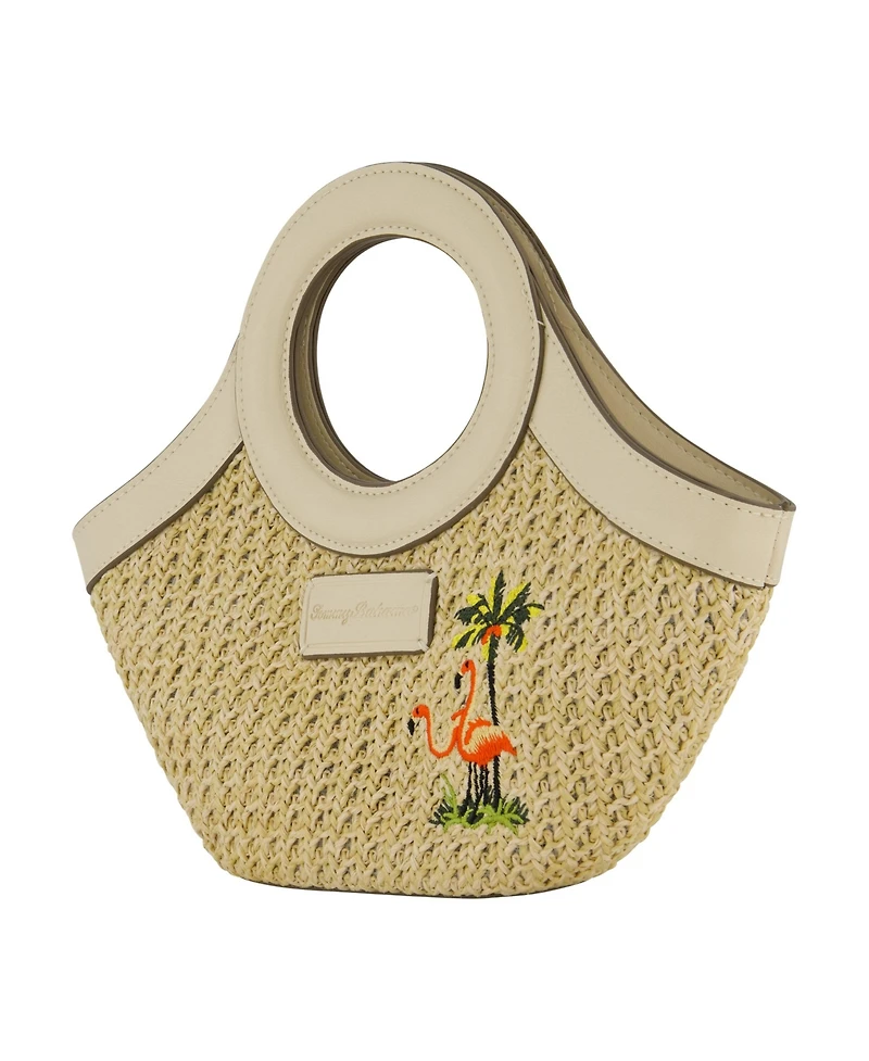 Tommy Bahama Flamingo Embroidery Mini Tote