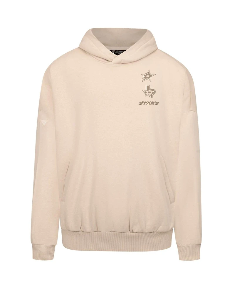 LevelWear Men's Cream Dallas Stars Contact Stamp Pullover Hoodie
