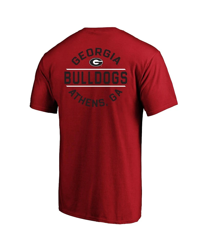 Fanatics Men's Red Georgia Bulldogs Big Tall Fast Break 2 Hit T-Shirt