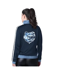 G-iii 4Her by Carl Banks Women's Light Blue/Navy Memphis Grizzlies Rebel Sequin Bling Full-Zip Track Jacket