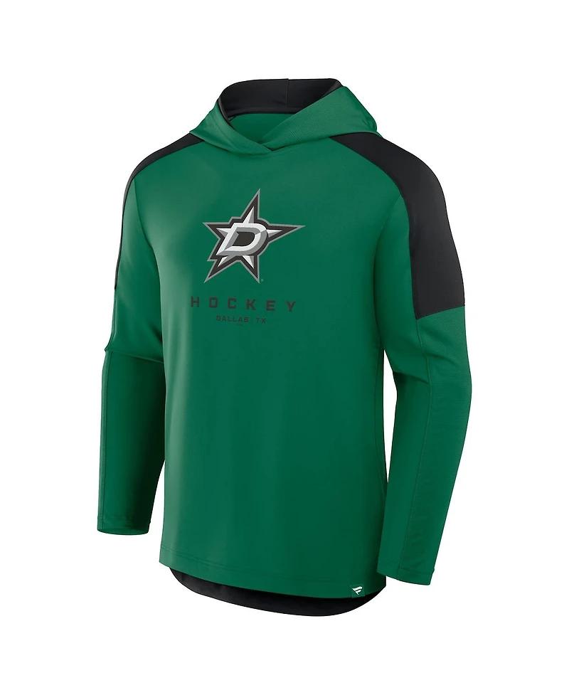 Fanatics Men's Kelly Green Dallas Stars Meta Game Transitional Pullover Hoodie