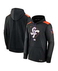 Nike Men's Black San Francisco Giants 2025 City Connect Authentic Collection Performance Pullover Hoodie