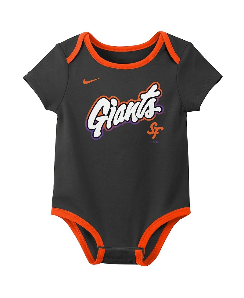 Nike Newborn 2-Pack Gray San Francisco Giants 2025 City Connect Bodysuit