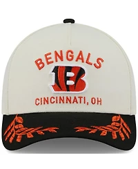New Era Men's Cream/Black Cincinnati Bengals 2025 Nfl Draft 9FORTY A-Frame M-Crown Adjustable Hat