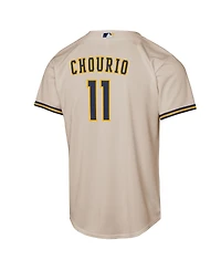 Nike Big Boys and Girls Jackson Chourio Cream Milwaukee Brewers Home Replica Player Jersey