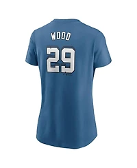 Nike Women's James Wood Blue Washington Nationals 2025 City Connect Fuse Name Number 2.0 T-Shirt