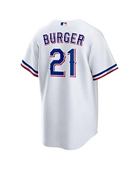 Nike Men's Jake Burger White Texas Rangers Home Replica Jersey