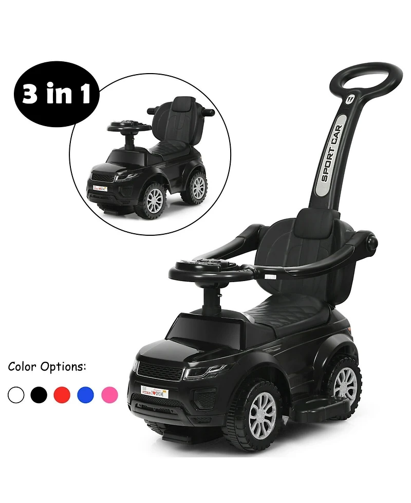 3 1 Ride on Push Car Toddler Stroller Sliding with Music