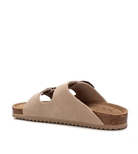 Women's Suede Double Strap Buckle Sandals By Xti