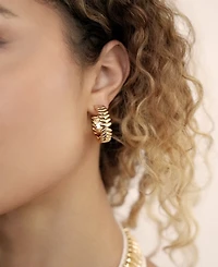 Ettika Medium Metal Moderna Hoops