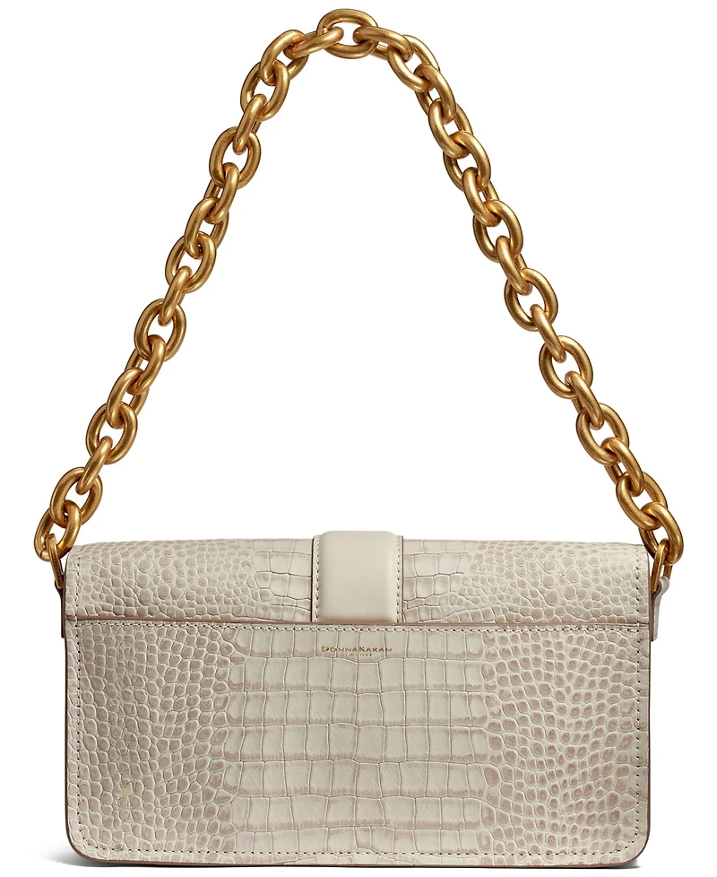 Donna Karan New York Valley Stream Embossed Croco Shoulder