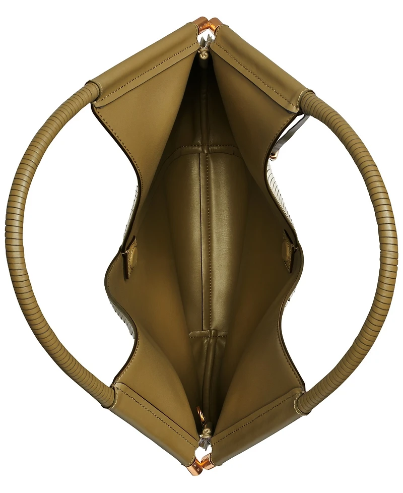 Donna Karan New York Baldwin Large Laser-cut Shoulder with Leather Wrapped Rounded Handle