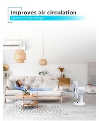 Black+Decker Desk Fan for Home and Office, 12” Fan with 3 Speed Settings, Oscillating Portable Fan for Office Desk, Table Top and Kitchen Table
