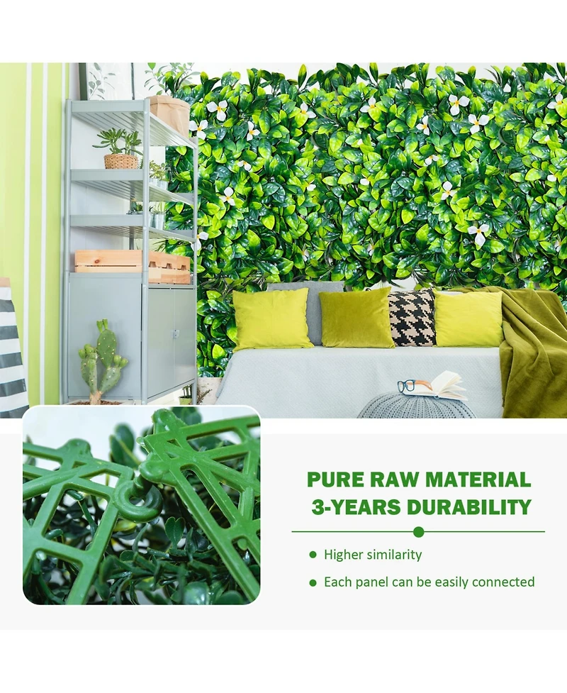 Grass Wall Panels: 20"x20" (20pcs) Privacy Screen Backdrop