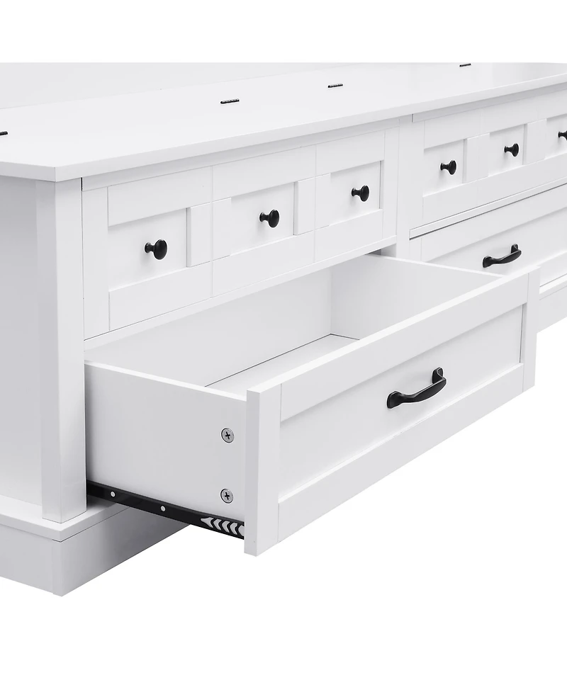 Streamdale Chic 3-in-1 Entryway Bench with Lift Top Storage, Coat Rack, and 5 Hooks