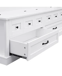 Streamdale Chic 3-in-1 Entryway Bench with Lift Top Storage, Coat Rack, and 5 Hooks
