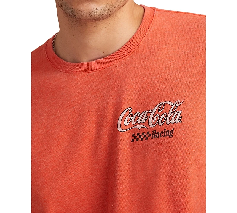 Lucky Brand Men's Coca-Cola Racing Team Short Sleeve Crewneck Graphic T-Shirt