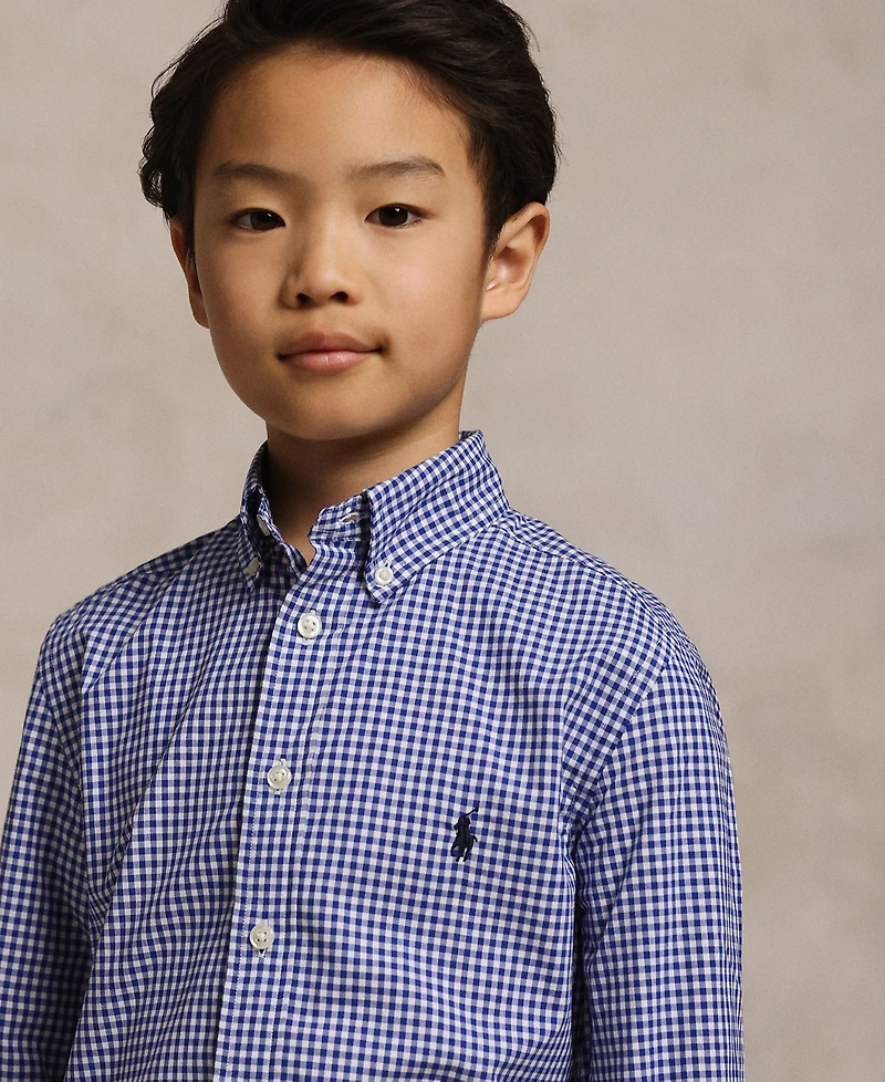 Polo Ralph Lauren Big Boys Gingham Cotton Poplin Shirt