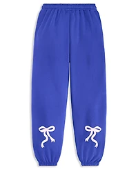 With Jules Big Girls Bow-Graphic Jogger Sweatpants