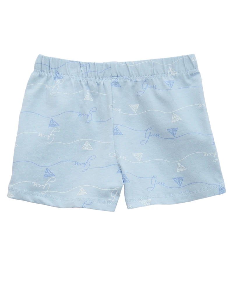 Guess Baby Boys 5-Piece Bodysuits, Shorts, Bib and Socks Set